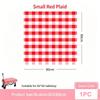 Rectangular Red Plaid Disposable Plastic Tablecloth, Waterproof Oilproof Table Cover for Outdoor Picnic, Kitchen, Holiday & Birthday Party Decoration