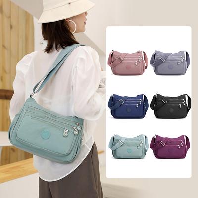 Shoulder Bag Crossbody Bag for Women Messenger Bags Waterproof Nylon Leisure Multi Pocket Ladies Handbag