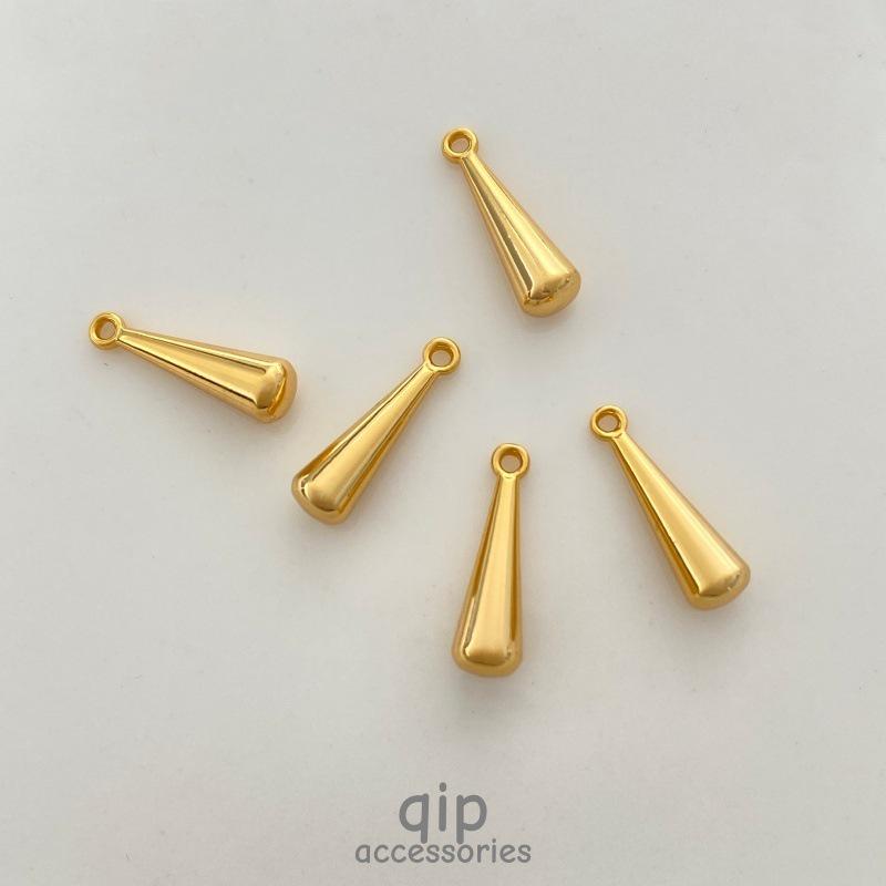 Copper-Plated 18k Gold Teardrop Charm Pendant Chain for DIY Jewelry
