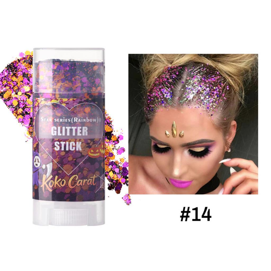 Glitter & Body Paint Stick with Star Sparkles for Face, Lips and Body - Festival Stage Makeup