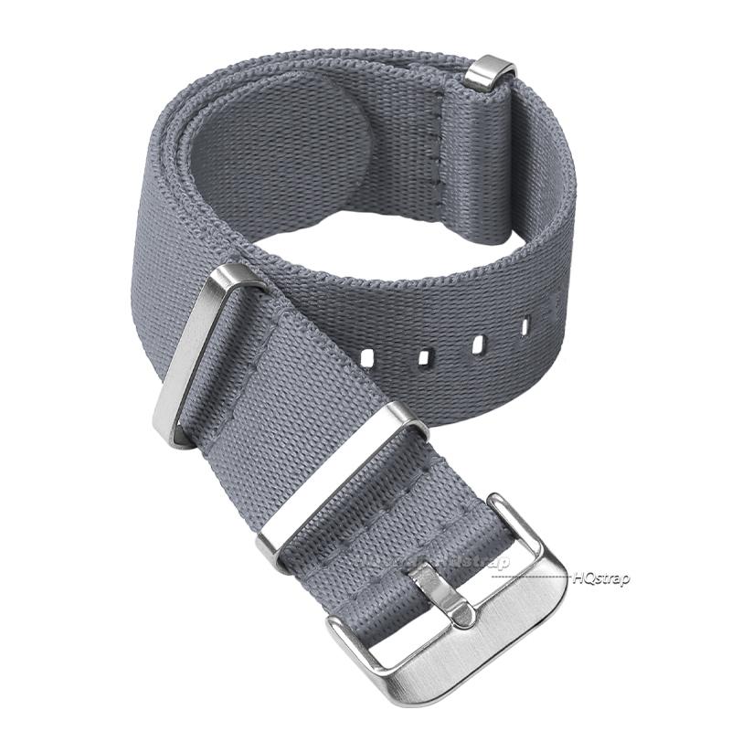 Fashion Watchband Stripe Replacement Men Women Nylon Watch Band with Silver Pin Buckle 20mm 22mm Strap for Rolex Band for Omega