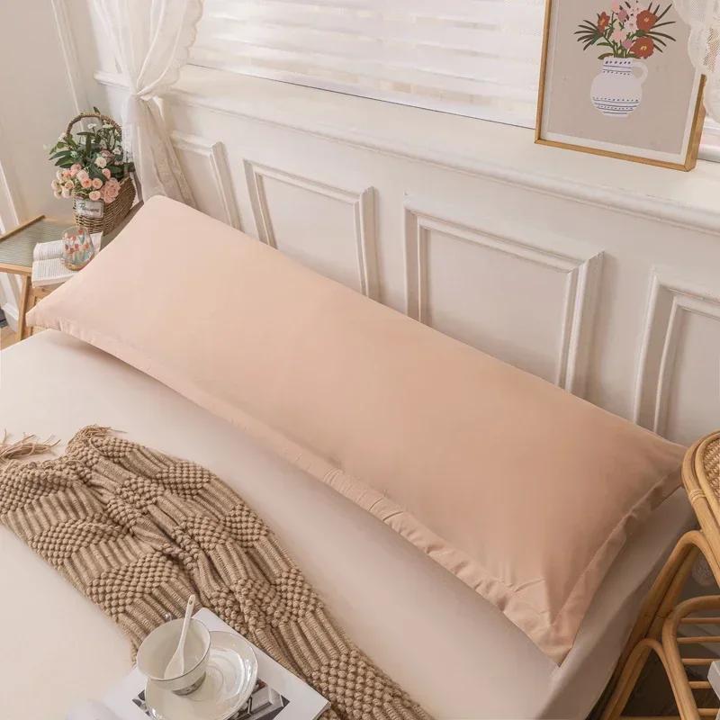 New Skin-friendly Couple Pillowcase Cozy Polyester Long Pillow Case Large Size 120 150 180cm Pillow Cover Hugging Pillow Case