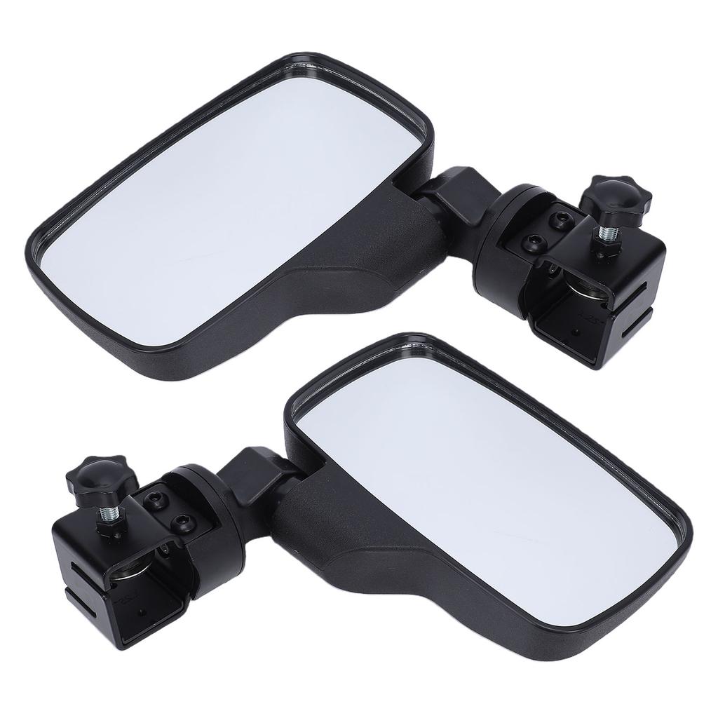 Golf Cart Side Rearview Mirror 360 Degrees Adjustable Angle Universal Golf Cart Side Mirrors for 1in 1.25in Square Tube