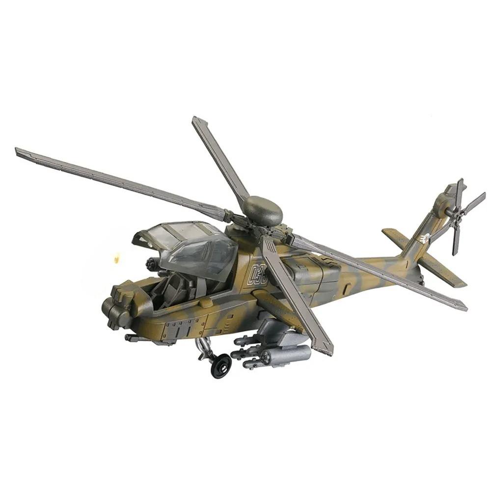 1/72 Scale Aircraft Ah-64 Helicopter Gunships Plane 3d Puzzle Assembly ABS Plastic Model Plane Kits Building Blocks Model Airpla
