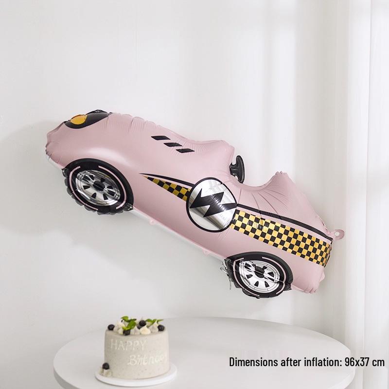 Racing-Themed Birthday Balloons for Boys - Motorcycle, Scooter, and Car Decorations