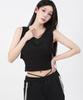 CATTLINE Back Ribbon Sleeveless Knit Black
