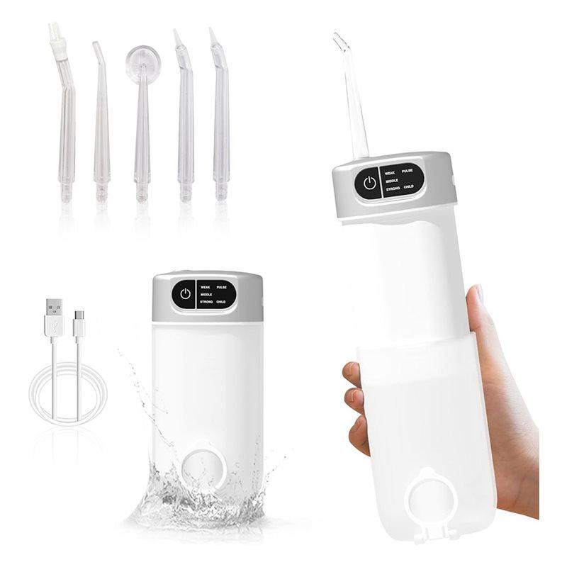 

Water Flosser 5-Mode Oral Irrigator With 5 Nozzles 300 Ml Water Tank, IPX7 Waterproof, Home And Travel Water Flosser білий