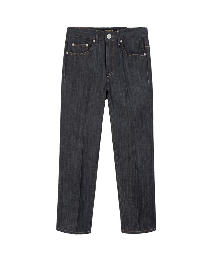 Pillogeulaem Retina Crop Raw Denim Pants