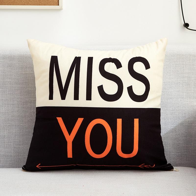 Creative Pattern Pillowcase Dormitory Decoration Office Living Room Sofa Home Pillowcase