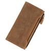 Genuine leather cash wallets vintage leather purse men women clip purse wallet luxury  designer long wallet for male female