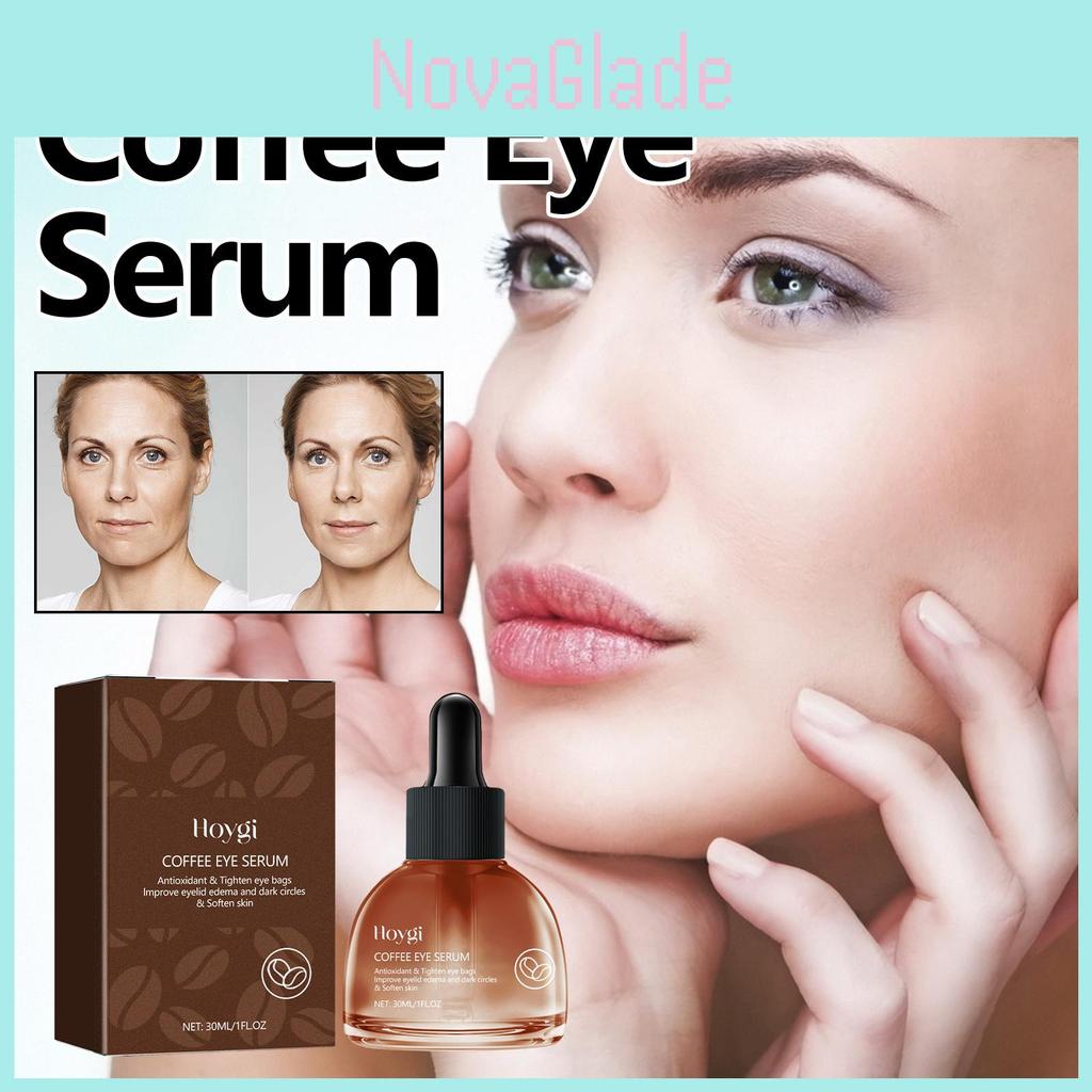 Hoygi Coffee Eye Serum 30ml For Dark Circle Reduction Wrinkle Care Hydrating Firming Treatment