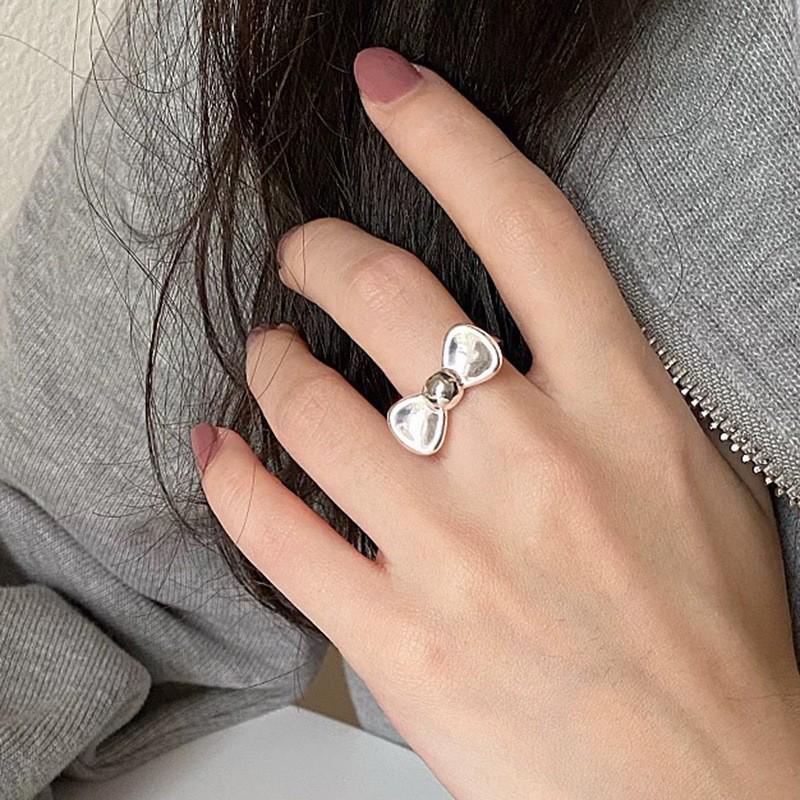 Adjustable Heart Ring: Women's 925 Sterling Silver, Retro Minimalist Style, Index Finger Fashion