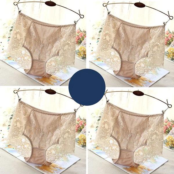 WTEMPO High Waist Soft Seamless Lace Patchwork Underpants Women s All-Season All-match Large Size Causal Elastic Briefs Ladies Panty Sets XXL
