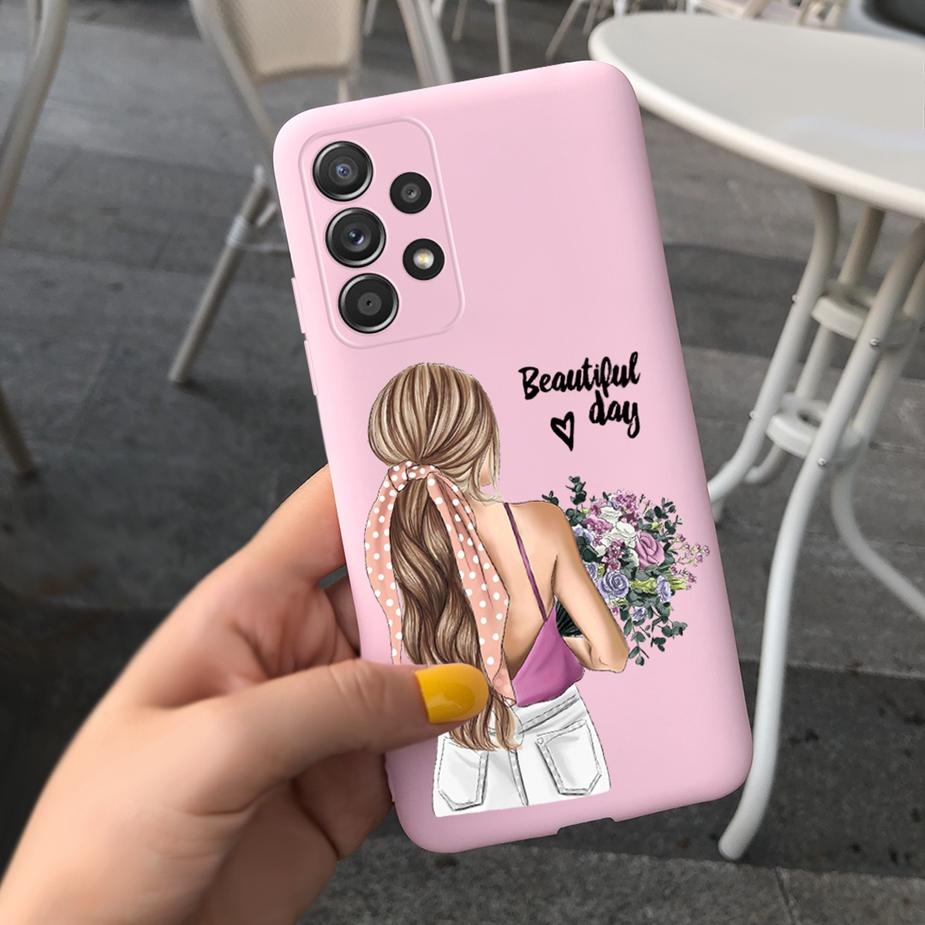 For Samsung Galaxy A23 Case SM-A235F Beautiful Girls Flowers Soft Silicone Case For Samsung A23 A 23 Back Cover GalaxyA23 Fundas