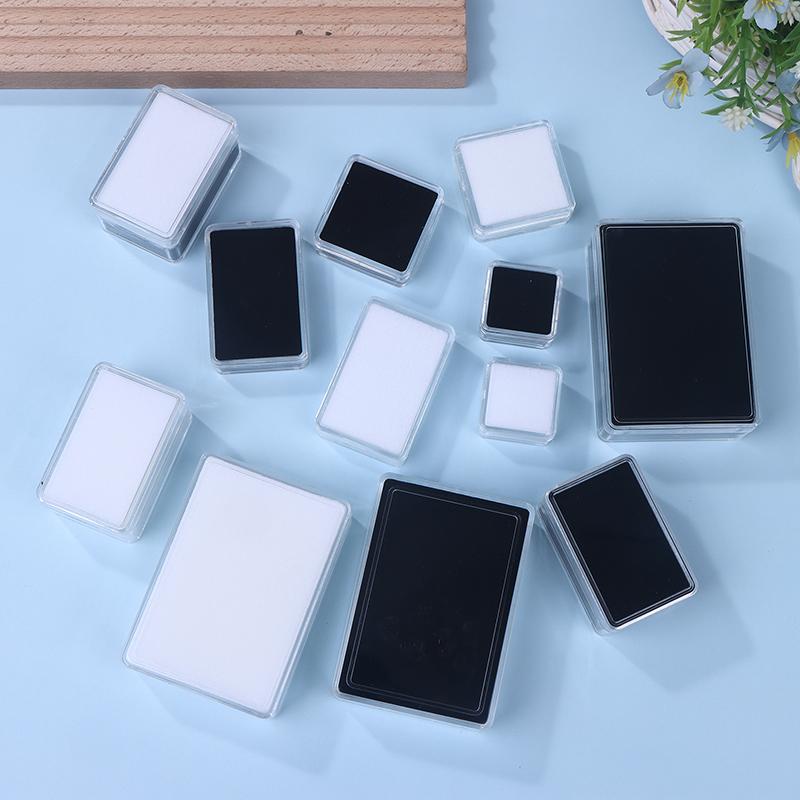 Clear Gem Storage Box - Foam-Padded Container for Loose Stones & Beads, Portable Jewelry Organizer with Secure Latch for Travel