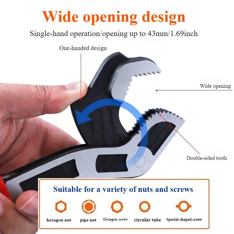 Universal Adjustable Ratchet Wrench Multifunctional Spanner Hand Repair Tool for Nuts and Bolts