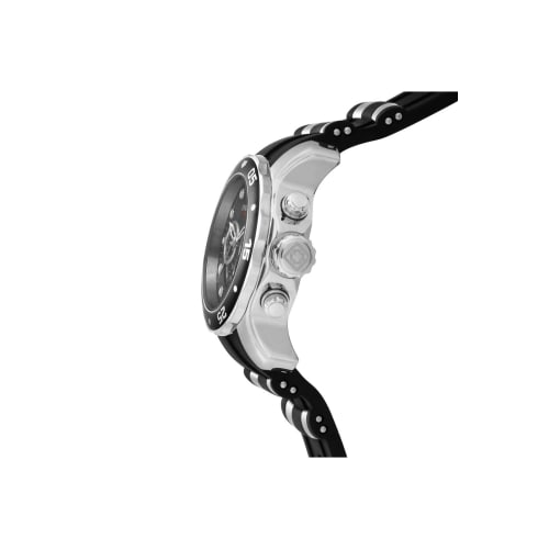 Invicta Pro Diver Men's Quartz Watch, 48mm Case, Black Stainless Steel with Polyurethane Strap, Black Dial, Model 6977 (Official Import)