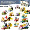 Large Particle Interlocking Police Car Building Blocks for Kids