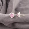 Morganite Gemstone Studs Earrings 925 Sterling Silver Handmade Jewelry For Women EE-159-6