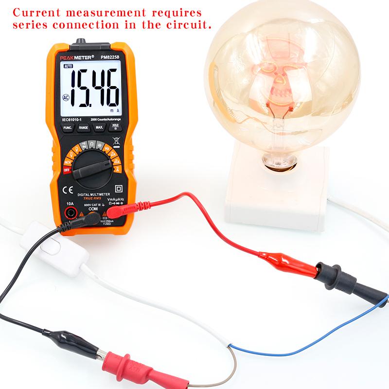 PEAKMETER PM8225B Digitales Multimeter, Hohe Präzision, Smart, Verbranntschutz, Haushaltsstromzähler