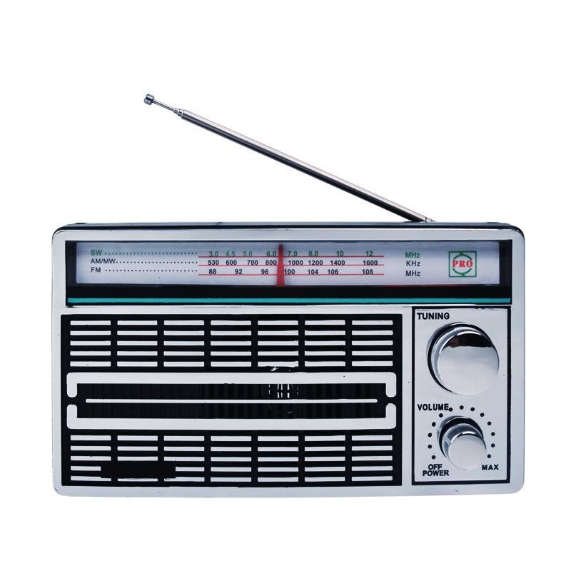 Vintage AM/FM Radio, Battery-Powered, Plug-In, High Volume, Multiple Stations