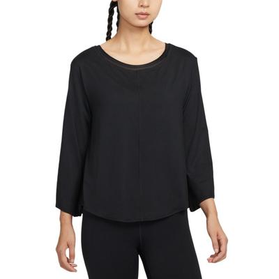 T-shirt à manches longues et col rond uni pour femme IH8598-010