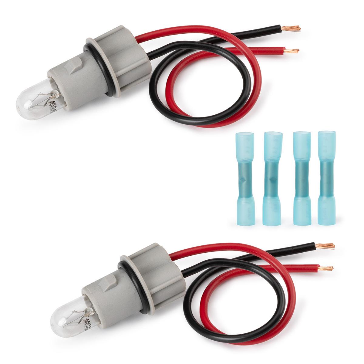 2X For Mercedes-Benz Side Marker Lamp Light Bulb Socket Wire Harness A0005400966 0005400966 Harness+Bulb New 2 PCS