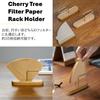 NOELAMOUR Coffee Filter Holder Wooden Coffee Paper Stand Disposable Coffee Filters (Cherry Wood)