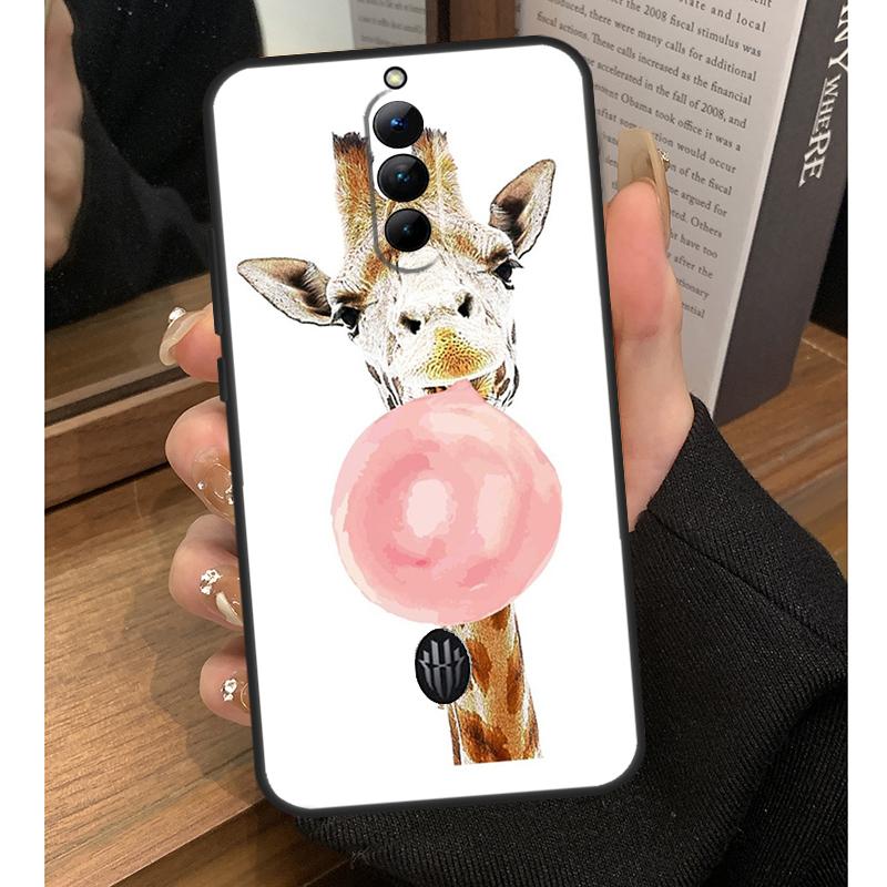 Cute Cartoon Animal Giraffe Case For Nubia Red Magic 8S 9S Pro Plus 6S 7S 6 7 Pro 6R 5G RedMagic 9 8 10 Pro Plus Coque