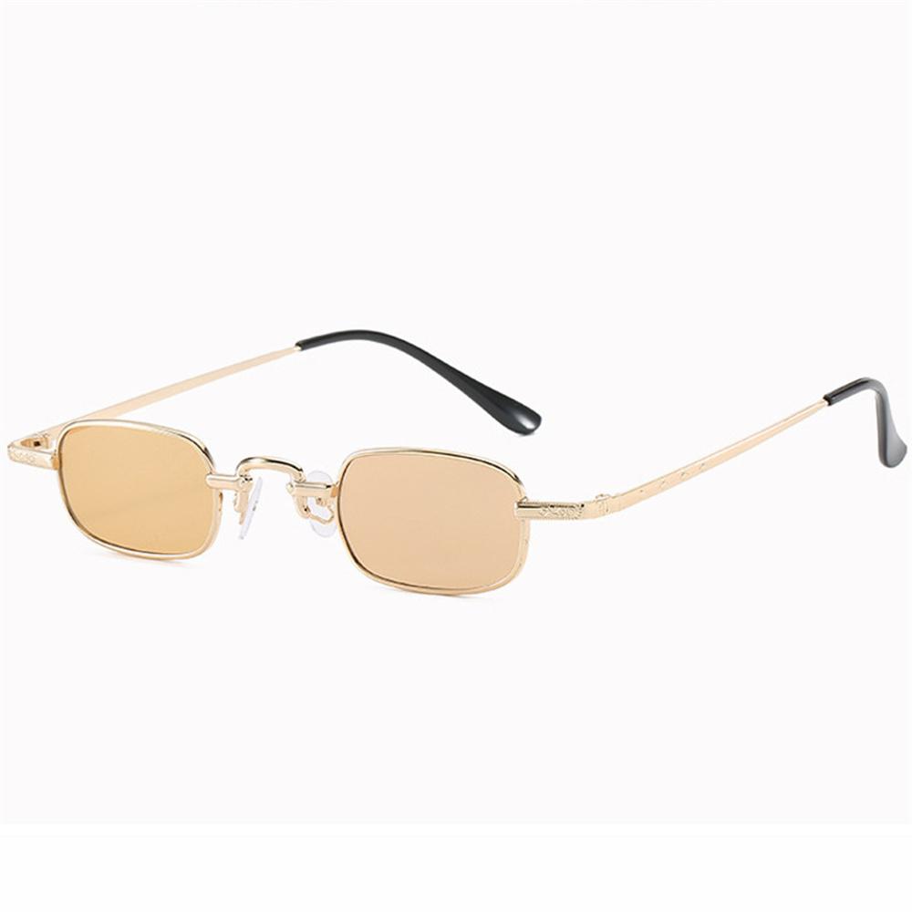 Small Rectangle Sunglasses For Women Men Retro Metal Frame Punk Sun Glasses Vintage Travel Sun Shades Car Uv400 Eyewear
