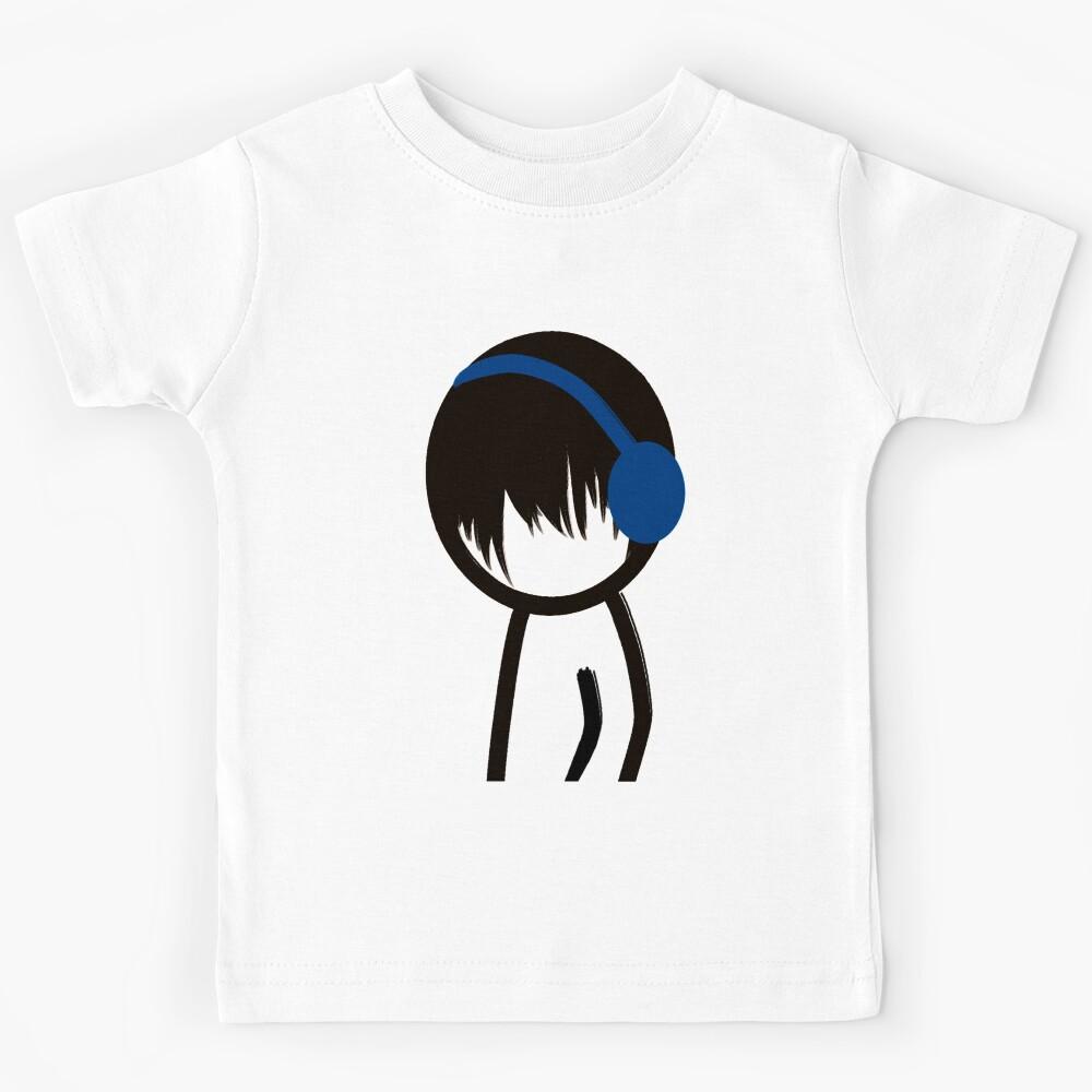 Emo Boy Headphones 2 Kids T-Shirt 150