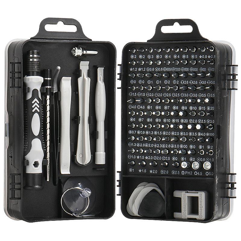 Multi-purpose clock mobile phone disassembly and maintenance screwdriver batch screwdriver 115-in-1 tool screwdriver set