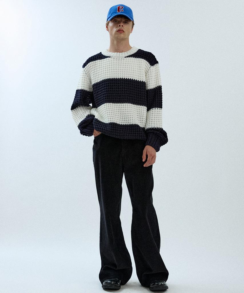 Pilpeu Striped Loop Knit 21(Navy)
