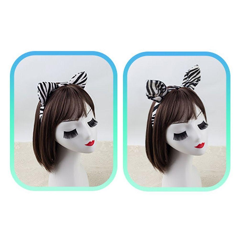 Fashion Animal Ears Kid Costume Headband Stripes Design Cartoon Hairband Costume Accessories Hair Ornament Children Events