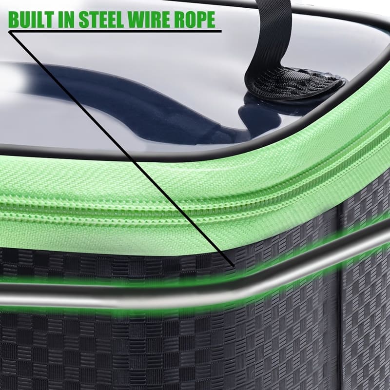 EVA Tackle Box Durable Waterproof Tackle Storage Box Carbon Fiber Pattern Contains Live Fish Bucket and Line Float Suitable for All Anglers