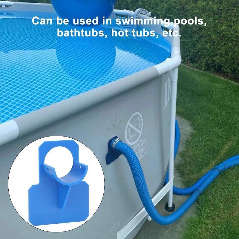 4 st poolslangstöd - Förhindrar att slangen böjs och faller, Kompatibel med olika ovanmarkspoolmärken, Lätt att installera