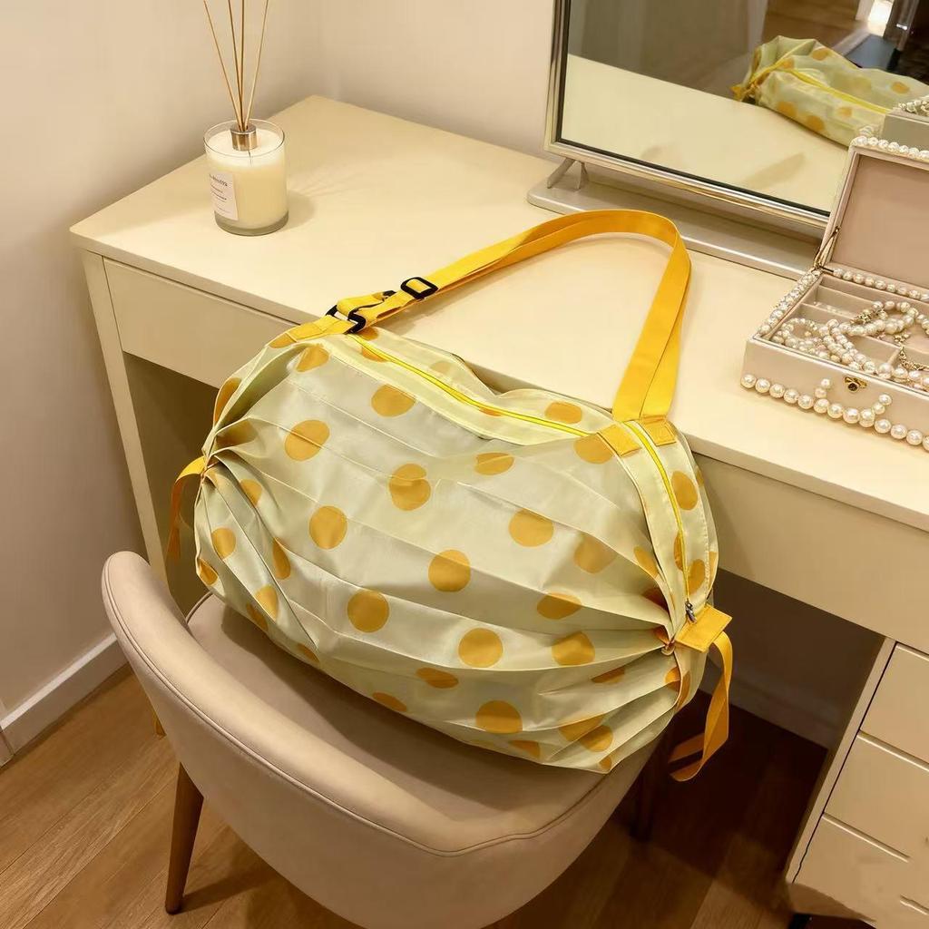 Miljövänlig japansk hopfällbar axelväska – Bärbar, Förstärkt matkasse & Resväska