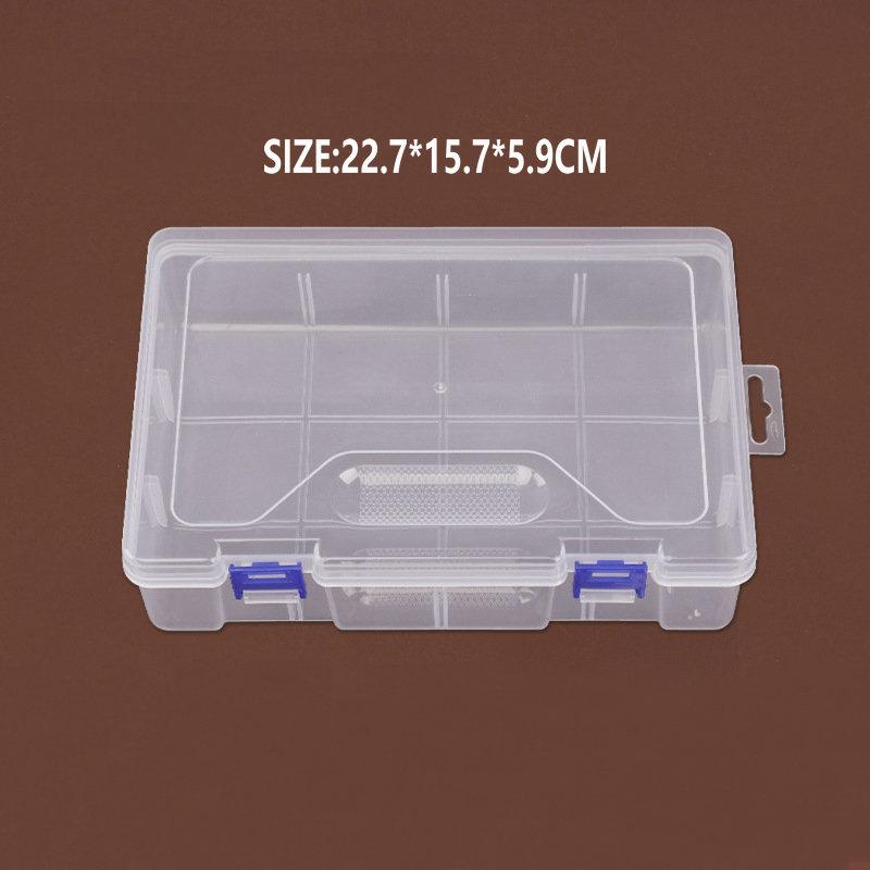 Plastic Storage Containers Box with Lid Big Capacity Clear Rectangle Box for Collecting Small Items, Beads, Crafts Accessories