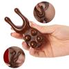 1Pc Sandalwood Eye Nose Meridian Massager Body Facial Massage Comb Wooden Handle Sandalwood Acupuncture Point Massager