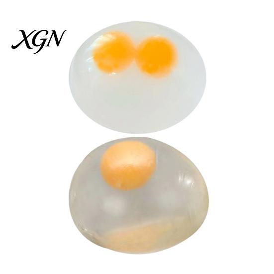 צעצוע כדוריק Yolk Squeeze מ-TPR 1/2/3 יחידות ביצה שקופה צעצוע חרדה חינוכי יחיד כפול אנטי-חרדה פידג'ט רך מתיח כדור לחץ מתנות למסיבה סנסורי