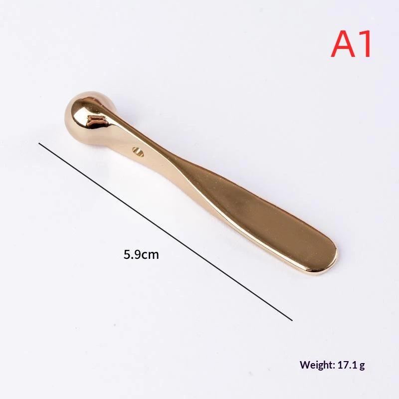 1Pcs Facial Makeup Mask Cream Spoon Stainless Steel Mini Cosmetic Skincare Spatula Eye Cream Stick Beauty Round Head Scoop