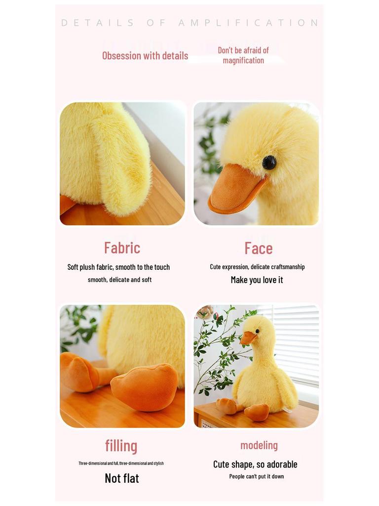 Adorable Yellow Duckling & Black Swan Plush Toy - Perfect for Kids' Birthdays