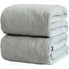 Tramparan Commercial Bath Towel, 200cm Large Bath Towel (Gray), Set of 2 (200 X 100cm)