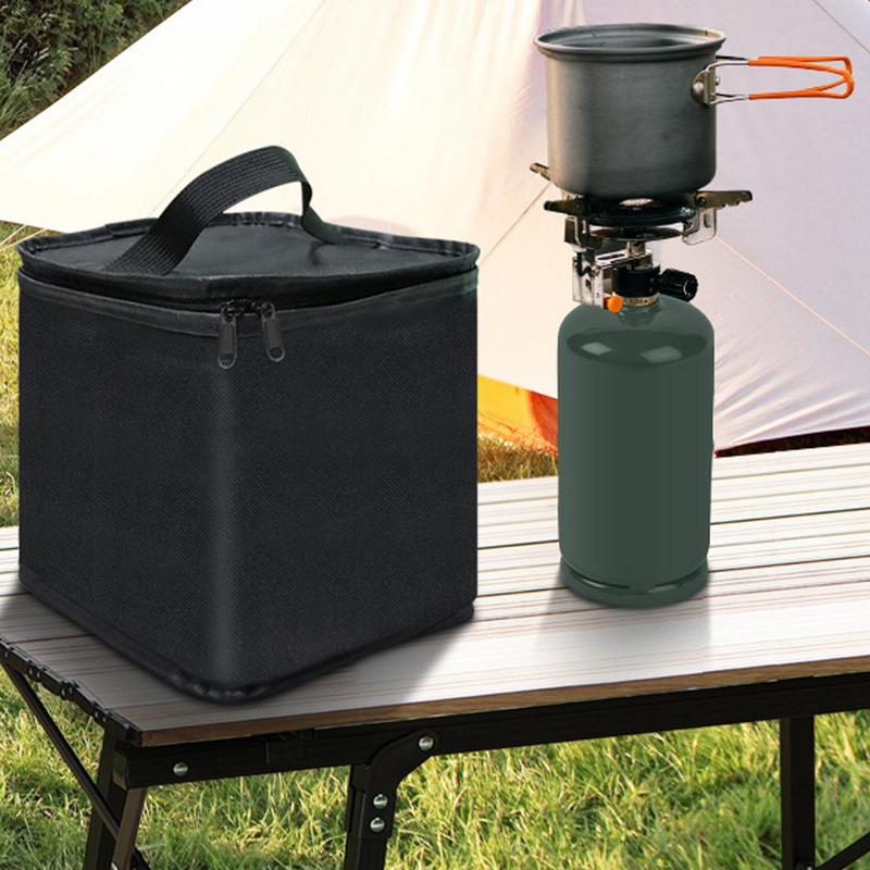 ButaneFuel Canister Cover Oxford Cloth Camping Lantern Gas Tank Bag Camping Storage Bag for Outdoor Camping Cooking Hiking