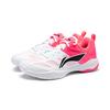 Li Ning Sports Comfortable Shock Absorption Rebound Low-Top Badminton Shoes Unisex Shoes White Pink AYTV017-2