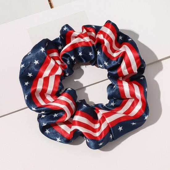 DamenHaargummi Weich Fest Haltbar Dehnbar Nützlich Hohe Elastizität Gummiband Amerikanische Flagge Druck Waschbar Haargummi HaarDekoration