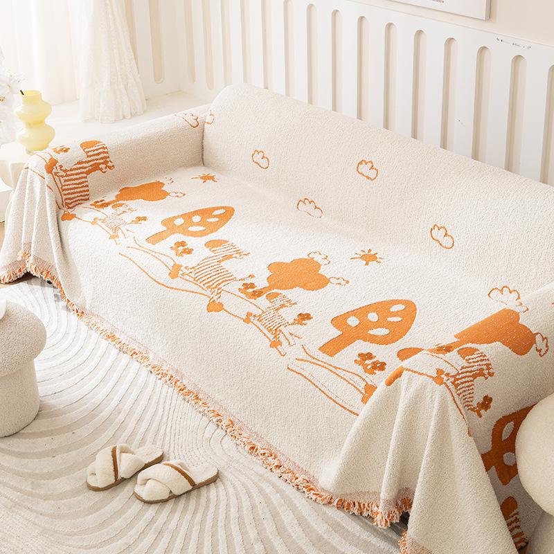 High-End Atmosphere Living Room Plush Zebra Sofa Towel All-Inclusive Universal Dust Cover Cover Nap Wool Blanket