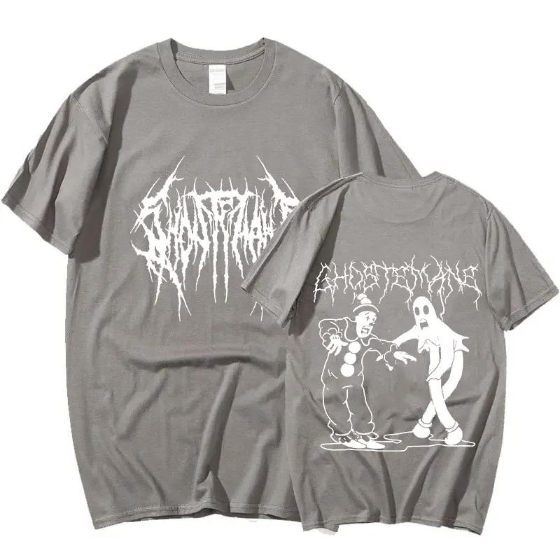 Men Women Print T-shirt Fashion Hip Hop Metal Gothic Rock T Shirt Loose Streetwear Summer Loose Sport T Shirt Y2K Short Sleeve