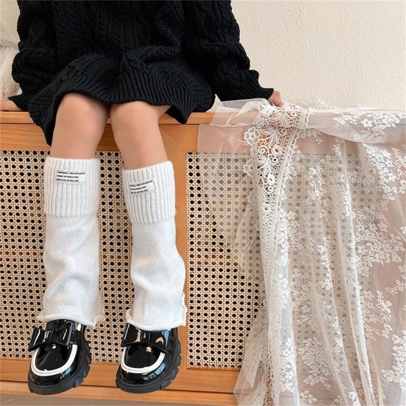 Fashion Knit Leg Warmers for Little Girls Knee High Socks for Dress Toddler Winter Slouchy Socks Thicken Warm Leggings