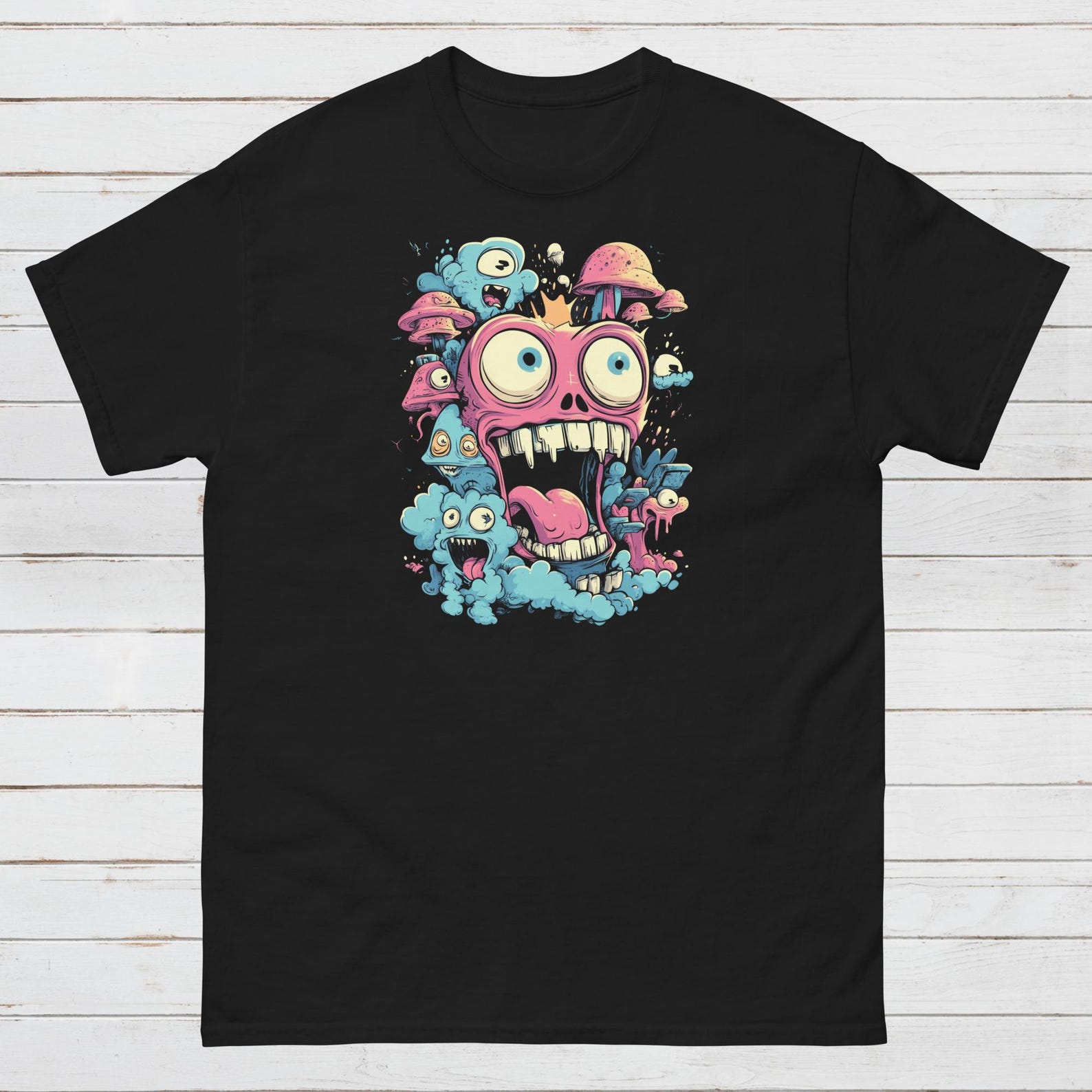 Melting Monster Graphic T-Shirt: Comix Style, Unisex Fit 4XL
